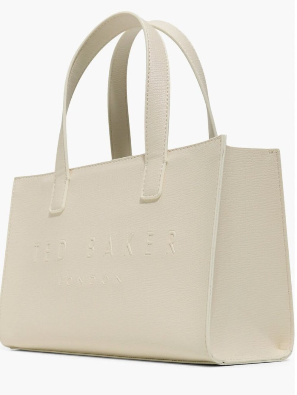 NWT Ted Baker Suricon Cream Blue 3D Floral Faux Leather Tote Bag - Picture 4 of 4